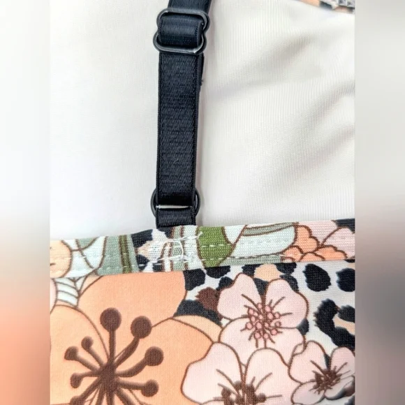 Tropical Leopard Yoga Crop Top – Workout Activewear | NWT Size Large - Picture 10 of 13